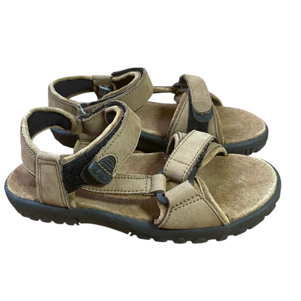 Teva Little‎ Rugged Sz. 3 Boys Women 5 Leather NWOT Brown Velcro straps.
